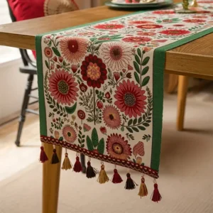 [Gänseblümchen-Sonnenblumenmuster Tischläufer] Gänseblümchen-Sonnenblumenmuster Tischläufer - 1 Stück, Für Esszimmer, Wohnzimmer, Küche, Büro, Esstisch, Schreibtisch, Tisch, Couchtisch Und Schrankdekoration, Home Supplies